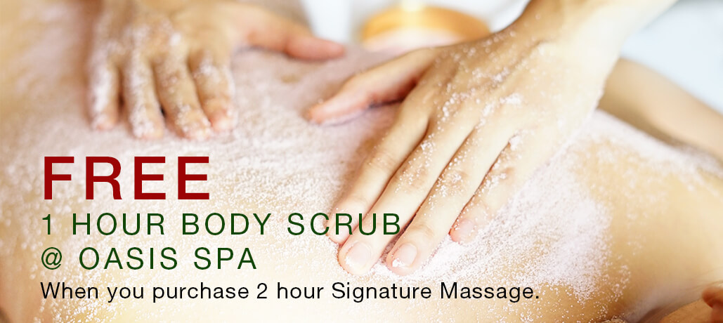 Book your Signature Massage Today & get a Free Scrub of your choice.